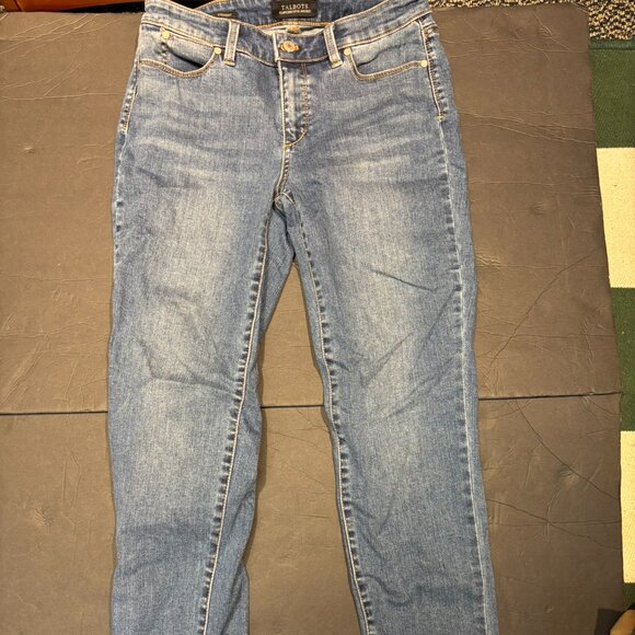Talbots Women’s Blue Straight-Leg Jeans – Size 4, Flawless Five-Pocket Denim - Picture 1 of 5